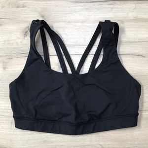 lululemon strappy black sports bra